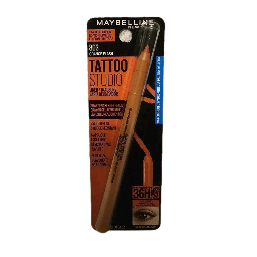 Maybelline Tattoo Studio Limited Edition Waterproof Liner 803 Orange Flash NWT